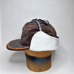 Vinterkeps 59-60cm - brun Manchester, mönstrat ulltyg