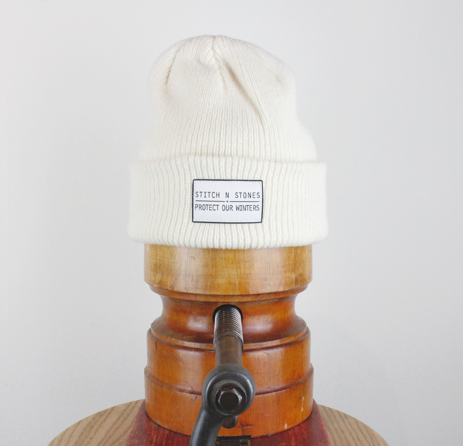 Protect Our Winters Beanie - Raw white