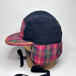 Vinterkeps 56-57cm - svart jeans, rutig flannel