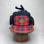 Vinterkeps 56-57cm - svart jeans, rutig flannel