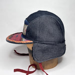 Vinterkeps 58-59cm - svart jeans, mönstrat