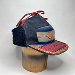 Vinterkeps 58-59cm - svart jeans, mönstrat