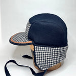 Vinterkeps 59-60cm - svart/rutig ull