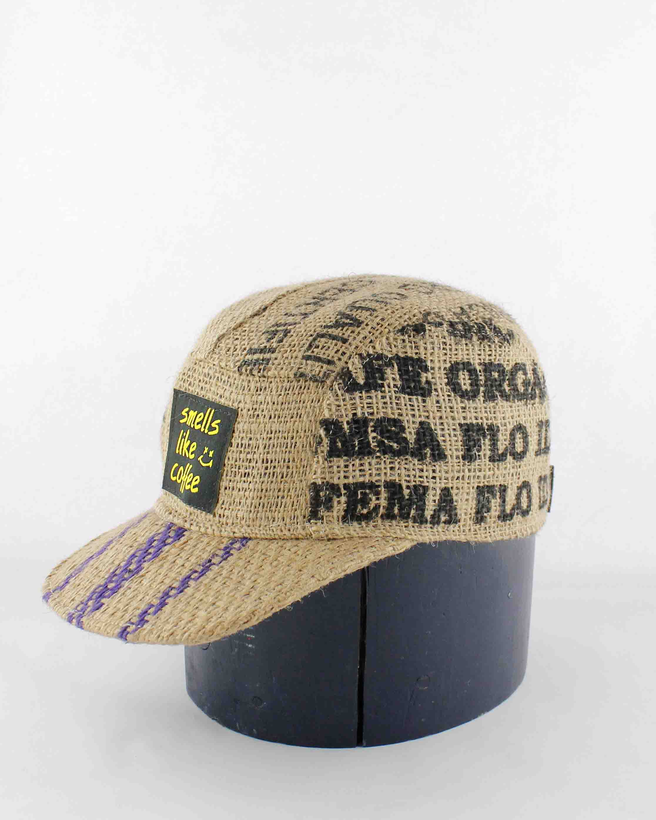 Up-cycled Coffee sack Cap 06