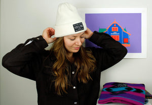 Supporter Beanie Raw White