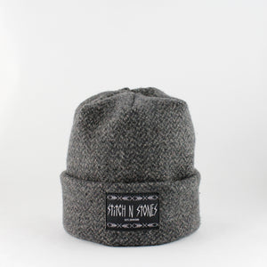 Upcycled Herringbone Kids Beanie