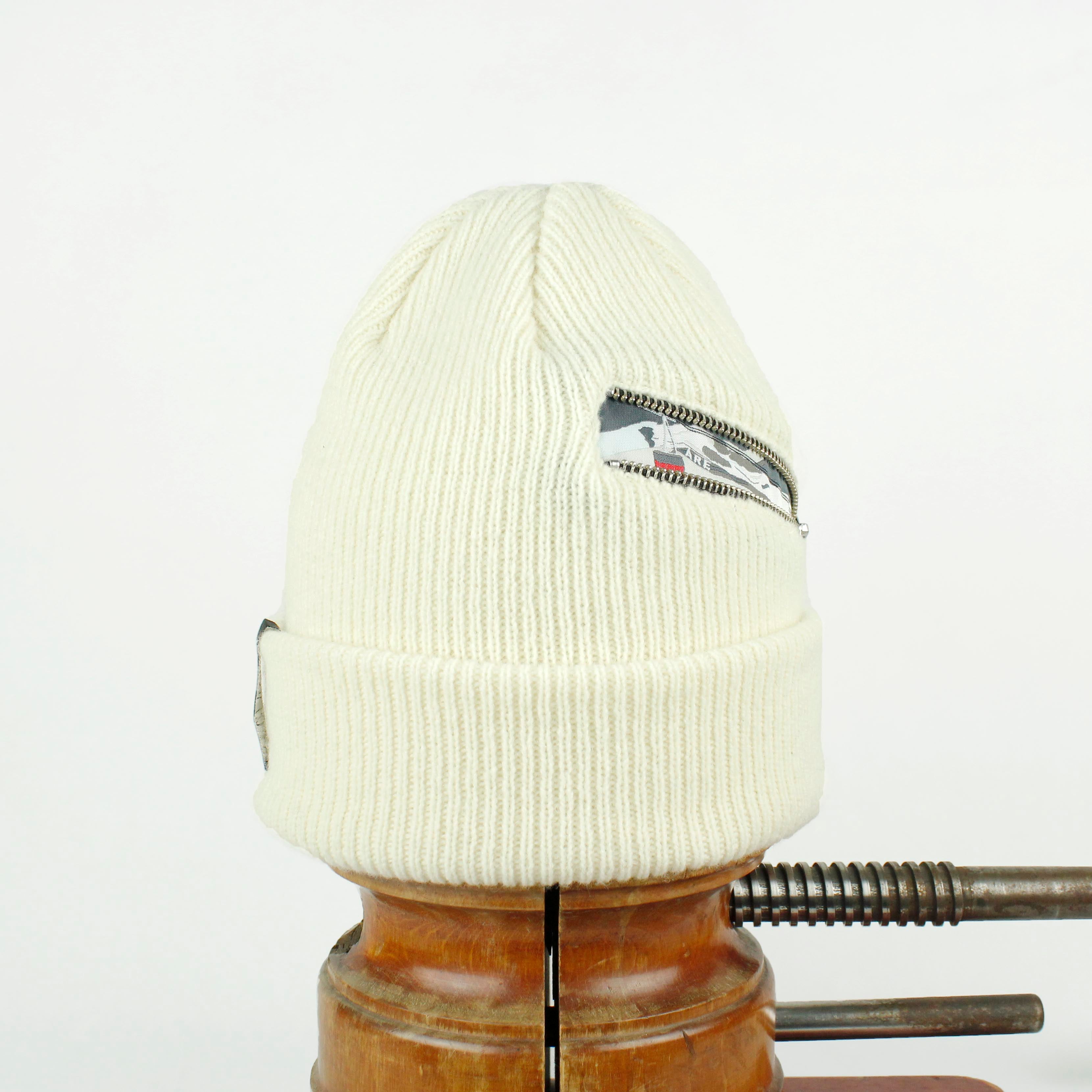 Lambswool Åre Kabinbana Beanie Raw White