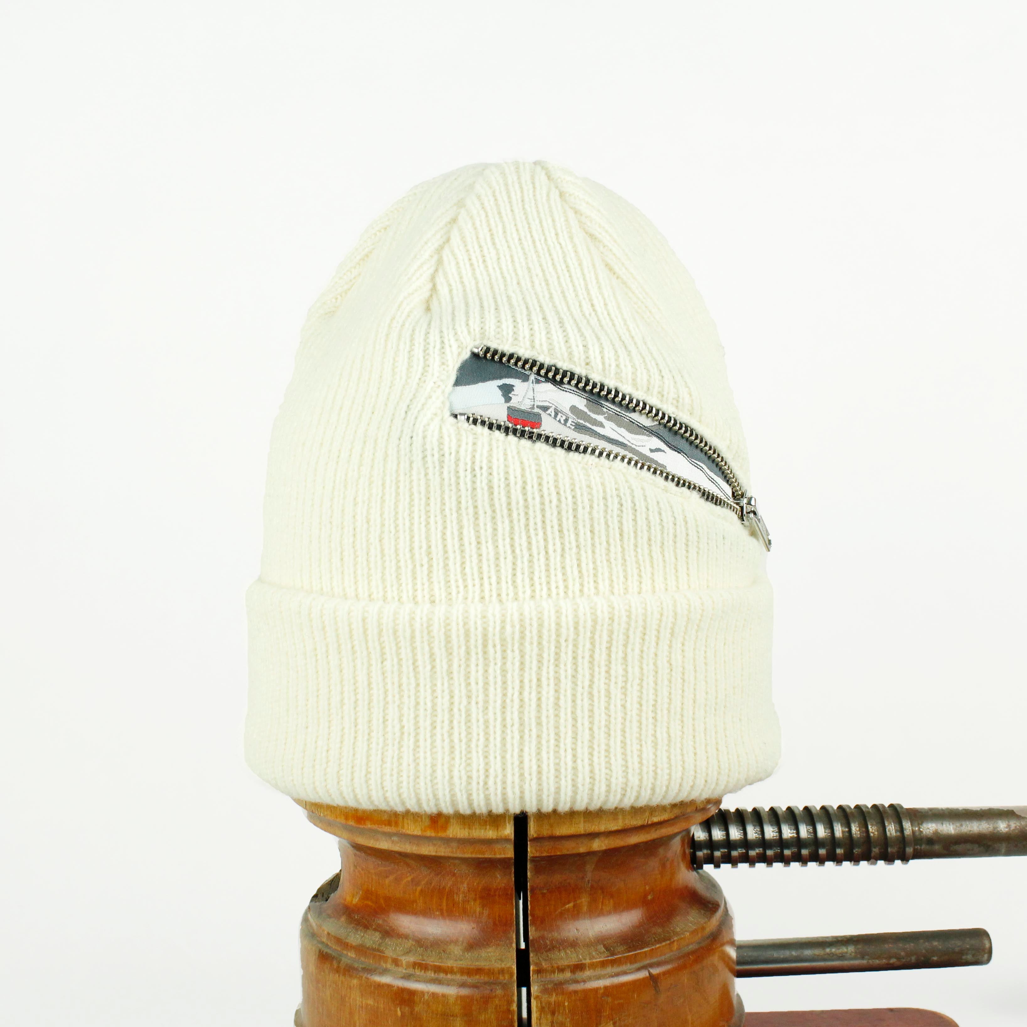 Lambswool Åre Kabinbana Beanie Raw White
