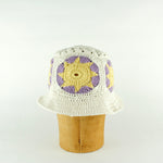 Purple Sun crochet bucket hat by Stina Knits