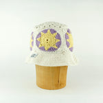 Purple Sun crochet bucket hat by Stina Knits