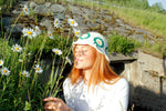 Green Flower crochet bucket hat by Stina Knits