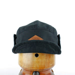Black Wintercap with black terry wool, bendy brim