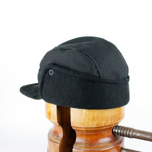 Black Wintercap with black terry wool, bendy brim