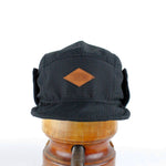 Black Wintercap with black terry wool, bendy brim
