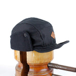 Black Wintercap with black terry wool, bendy brim